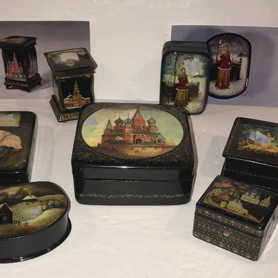 Enameled Russian Boxes