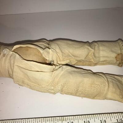 Victorian Doll Painted Hair Handmade Clothing 