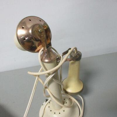Lot 189 - Made In Japan Telephone Lamp - Black Book Ends