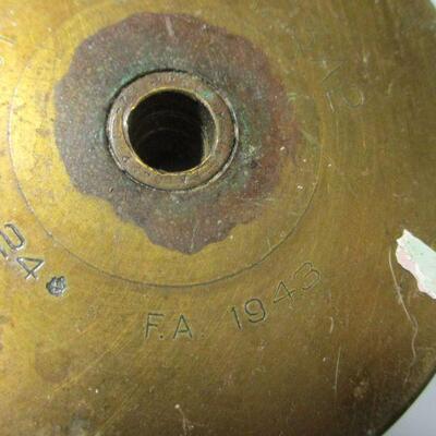 Lot 196 - 57 MM M23A2 Shell Brass Casing Dated 1943