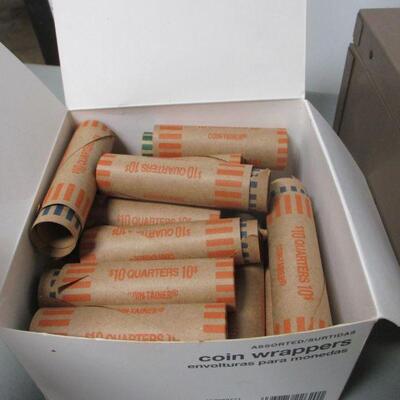 Lot 197 - Coin Wrappers & Money Box