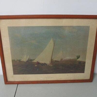Lot 202 - Print Sailing By Thomas Eakins Living American Art 18" x 24"