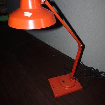 Vintage Orange Mid Century Modern Tensor Lamp Articulating Desk Lamp