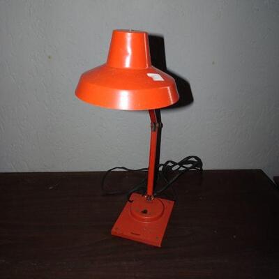 Vintage Orange Mid Century Modern Tensor Lamp Articulating Desk Lamp