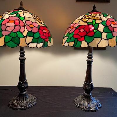 Lot 3:  Lovely Stained Glass Lamps