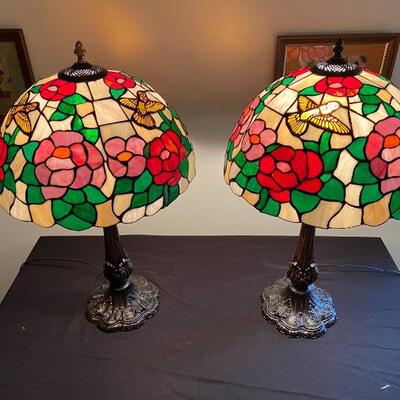 Lot 3:  Lovely Stained Glass Lamps