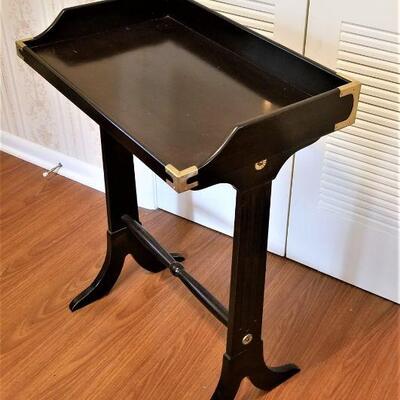 Lot #56  Stylish "Butler" side table with lift off Tray