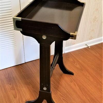 Lot #56  Stylish "Butler" side table with lift off Tray