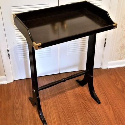 Lot #56  Stylish "Butler" side table with lift off Tray