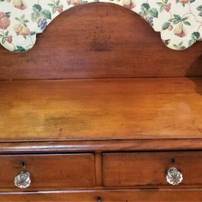 Lot #59  Very Nice Antique 4-Drawer Chest with Raised back