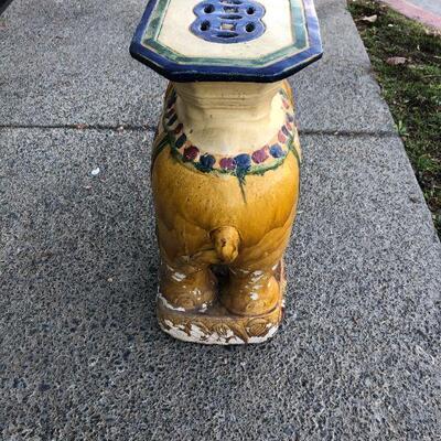 Ceramic Colorful Elephant Plant Stand Table YD#020-1220-00294