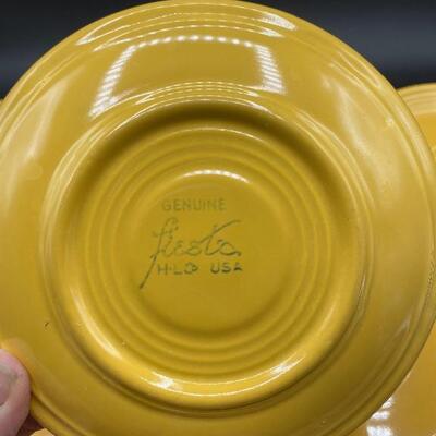 FiestaWare Marigold Yellow Fiesta Saucers & Bread Plate YD#012-1120-00056