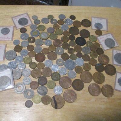Lot 212 - Bag Full Of Foreign Coins & Paper Money 