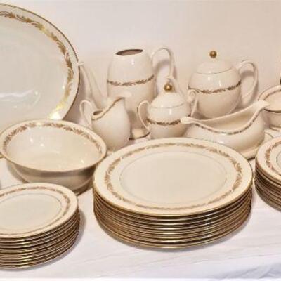 Lot #62  Large Set of Franciscan Fine China in the "Arcadia Gold" pattern
