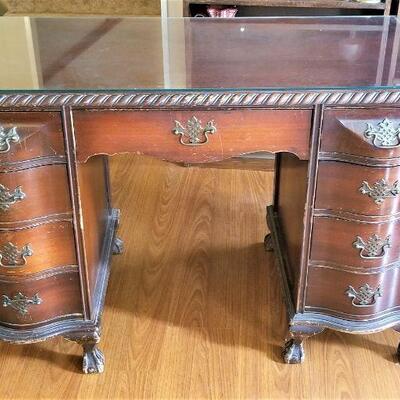 Lot #65  Vintage Knee-hole Desk