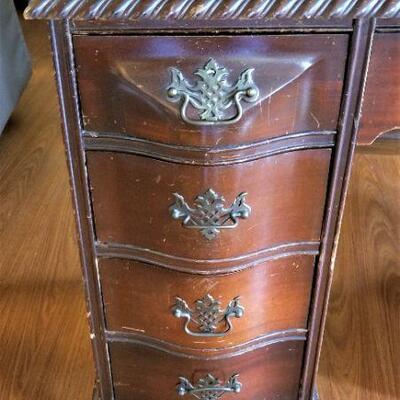 Lot #65  Vintage Knee-hole Desk
