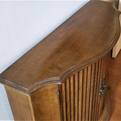 Lot #70  Mid-Century Demi-Lune Side Cabinet