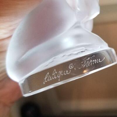 Lot #71  Lalique Crystal Figure - Goddess Diana with Fawn