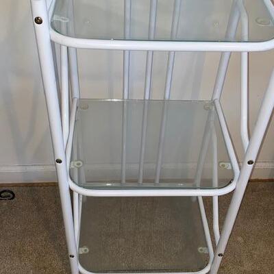 Lot 4 - White metal shelf