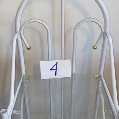 Lot 4 - White metal shelf