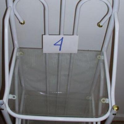 Lot 4 - White metal shelf