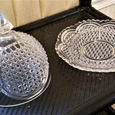 Lot #73  Antique Pressed Glass Butter Dome