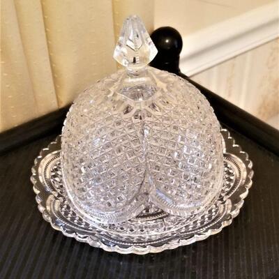 Lot #73  Antique Pressed Glass Butter Dome