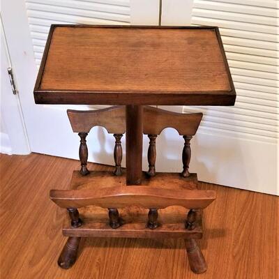 Lot #77  Vintage Side table/Magazine Stand - 1970's