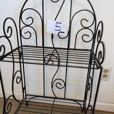 Lot 5 - 2 shelf  folding metal stand