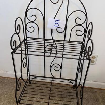 Lot 5 - 2 shelf  folding metal stand