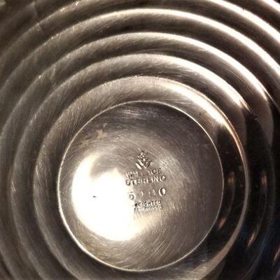 Lot #81  Pair of Weighted Sterling Candle Holders with Hurricane Shades