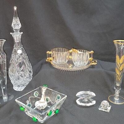 Lot 26: Princess house, Crystal, gold gilt panel pattern depression glass and more