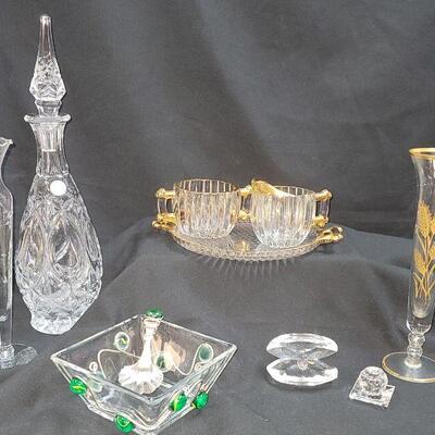Lot 26: Princess house, Crystal, gold gilt panel pattern depression glass and more