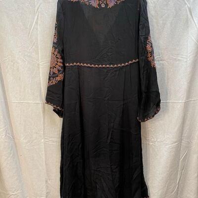 Black Boho Flowy High Low Knee Length Dress by Mo Huan Yi Chu Size XL YD#020-1220-02118
