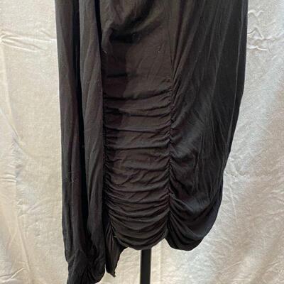 Suzanne Somers Black Ruched Turtleneck Blouse Top Size 1X YD#020-1220-02120