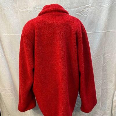 Red Textured Wool Blend Blaze Coat Jacket by Kristen Blake Apres Size Large YD#020-1220-02122