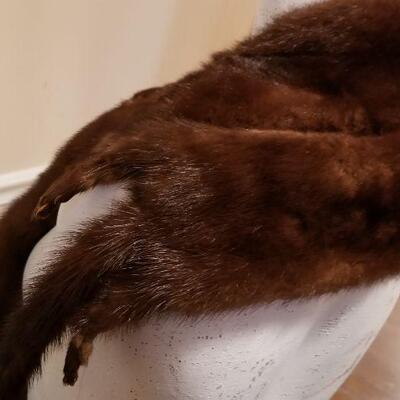Lot #89  Vintage Mink Pelt Shrug - great condition
