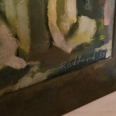 Lot #92  MidCentury Modern Original Painting  - signed/dated