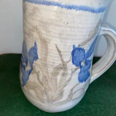 Lot 39 - Stoneware Pottery Iris Pitcher