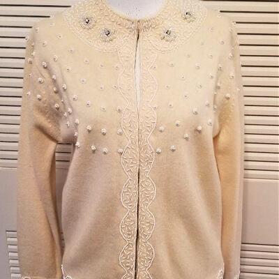 Lot #98  Vintage Beaded Sweater - Excellent Condition