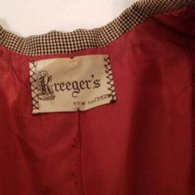 Lot #101  Vintage Houndstooth "Going Away" Suit - KREEGER'S
