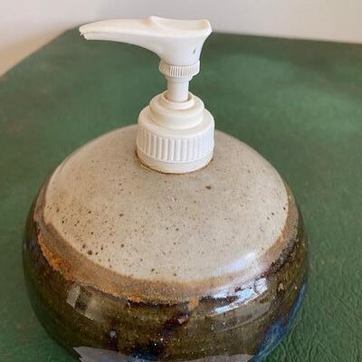 Lot 46 - Stoneware Pottery Soap/Lotion dispenser