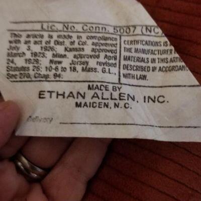 Lot #106  Ethan Allen Upholstered Tuft-Back sofa - 1970's