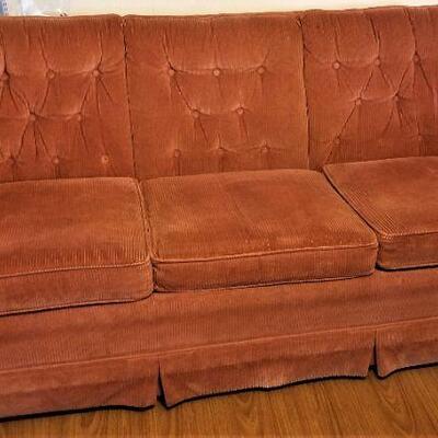 Lot #106  Ethan Allen Upholstered Tuft-Back sofa - 1970's