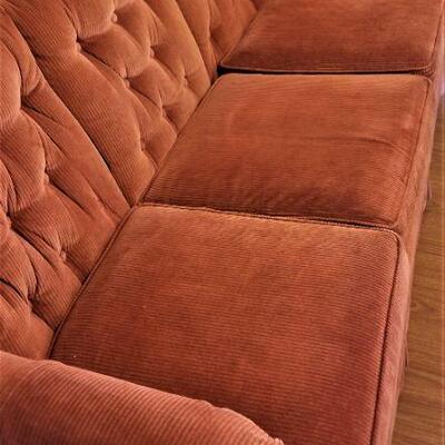 Lot #106  Ethan Allen Upholstered Tuft-Back sofa - 1970's