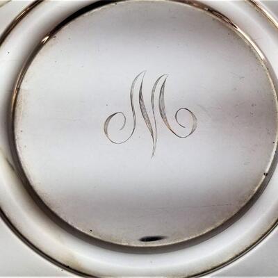Lot #112  Sterling Silver Dish with "M" monogram