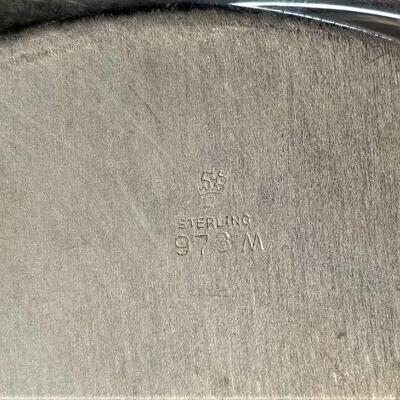 Lot #112  Sterling Silver Dish with "M" monogram