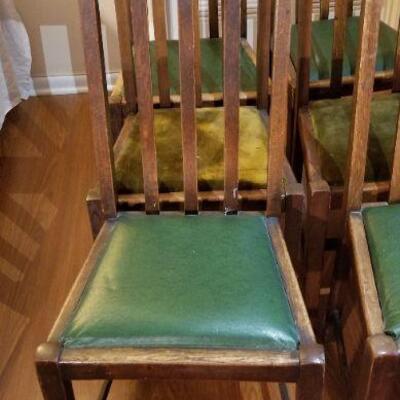 Lot #116  Set of 6 Oak Chairs
