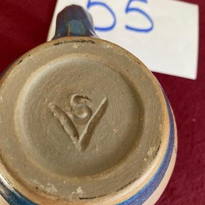 Lot 55 -  Stoneware Pottery Mug with leaves