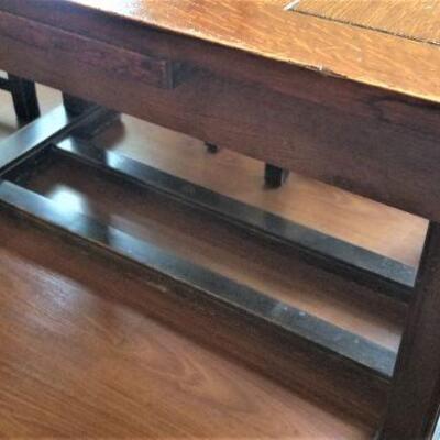 Lot #122 Vintage Dining room set - oak - 6 chairs